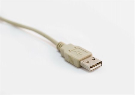 simsearch:400-04278064,k - Usb connector on white background Stock Photo - Budget Royalty-Free & Subscription, Code: 400-03941159