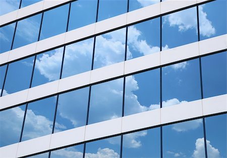 simsearch:693-06667961,k - Building windows with Clouds reflection Stock Photo - Budget Royalty-Free & Subscription, Code: 400-03942336