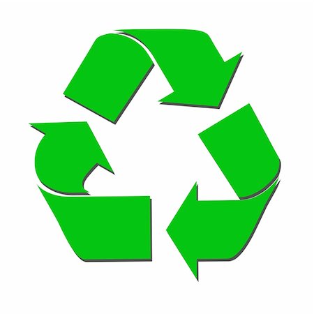 recycle sign with green color Stock Photo - Budget Royalty-Free & Subscription, Code: 400-03954342