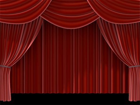 simsearch:400-04231224,k - 3d rendered illustration of a red theatre curtain Stock Photo - Budget Royalty-Free & Subscription, Code: 400-03954679