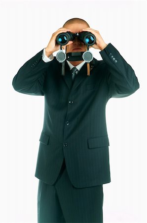 simsearch:400-03954954,k - A Young businessman with binoculars Stock Photo - Budget Royalty-Free & Subscription, Code: 400-03954964