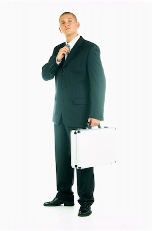 simsearch:400-03954954,k - A Young businessman with case Stock Photo - Budget Royalty-Free & Subscription, Code: 400-03954960