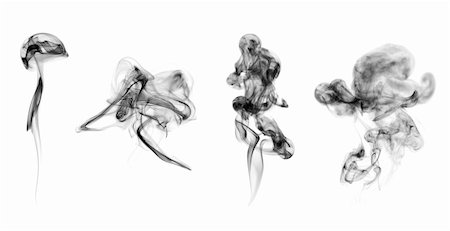 simsearch:622-06548901,k - Smoke collection on white background Photographie de stock - Aubaine LD & Abonnement, Code: 400-03950041