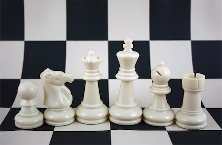 simsearch:700-00075674,k - an iamge of white chess pieces Stock Photo - Budget Royalty-Free & Subscription, Code: 400-03950495