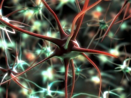 synapse - 3d rendered close up of active neuron cells Stock Photo - Budget Royalty-Free & Subscription, Code: 400-03950824