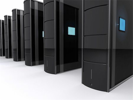 3d rendered illustration of servers standing in line Photographie de stock - Aubaine LD & Abonnement, Code: 400-03950849