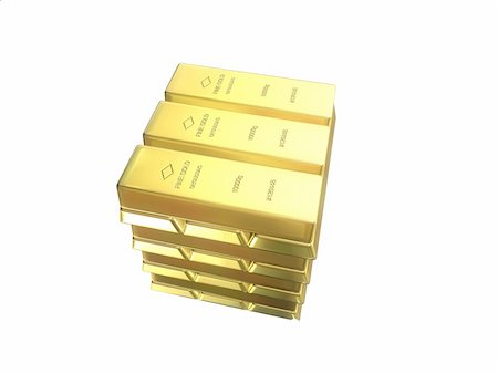 simsearch:400-04228191,k - 3d rendered illustration from packs of gold bars Stock Photo - Budget Royalty-Free & Subscription, Code: 400-03950873