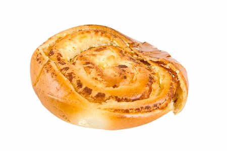 simsearch:649-06845217,k - Fresh bun baked with cheese isolated on white Stock Photo - Budget Royalty-Free & Subscription, Code: 400-03952737