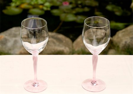 simsearch:400-04558755,k - Pair of Wine Glasses on a White Table Cloth Stock Photo - Budget Royalty-Free & Subscription, Code: 400-03952859