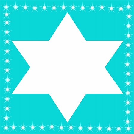 simsearch:614-05955439,k - A turquoise blue background with a big white star. Stock Photo - Budget Royalty-Free & Subscription, Code: 400-03953315