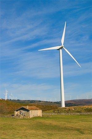 Wind turbine in Puerto del Escudo, Cantabria Stock Photo - Budget Royalty-Free & Subscription, Code: 400-03964505