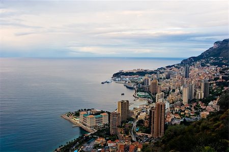 A view over Monaco skyline at Sunrise. Stock Photo - Budget Royalty-Free & Subscription, Code: 400-03964738