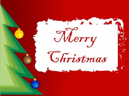 simsearch:633-02418107,k - Christmas tree with message and decorations. Stock Photo - Budget Royalty-Free & Subscription, Code: 400-03965828