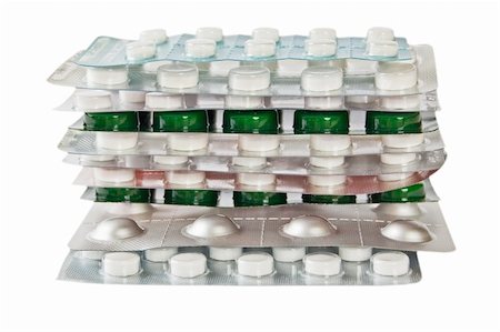 Pills packages isolated on white background Foto de stock - Super Valor sin royalties y Suscripción, Código: 400-03965871