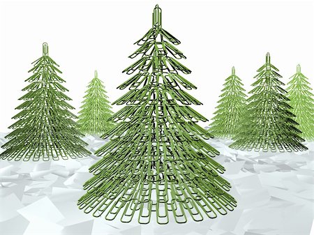 simsearch:6113-07790394,k - The green Christmas tree maiden with office fastener Stock Photo - Budget Royalty-Free & Subscription, Code: 400-03965912