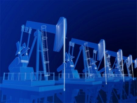 simsearch:400-04027574,k - 3d rendered blue illustration of some oil pumps Stock Photo - Budget Royalty-Free & Subscription, Code: 400-03966139