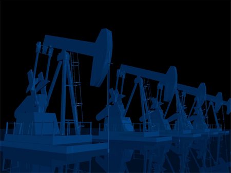 simsearch:400-04027574,k - 3d rendered blue illustration  of some oil pumps Stock Photo - Budget Royalty-Free & Subscription, Code: 400-03966160