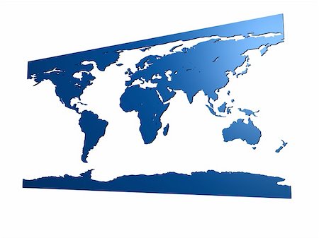 simsearch:400-05052137,k - 3d rendered illustration of a blue world map Photographie de stock - Aubaine LD & Abonnement, Code: 400-03966196