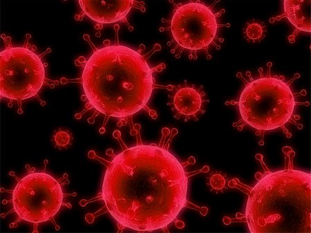 simsearch:400-03954634,k - 3d rendered illustration of some red viruses on a black background Stock Photo - Budget Royalty-Free & Subscription, Code: 400-03966607