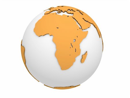 simsearch:400-04875639,k - 3d rendered illustration of an orange and white globe Stock Photo - Budget Royalty-Free & Subscription, Code: 400-03966672