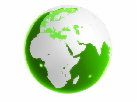simsearch:400-07680047,k - 3d rendered illustration of a green and white globe Stock Photo - Budget Royalty-Free & Subscription, Code: 400-03966895