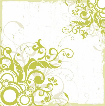 scroll (design) - floral background Stock Photo - Budget Royalty-Free & Subscription, Code: 400-03966941