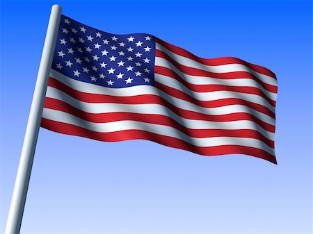 simsearch:400-06086537,k - 3d rendered illustration of a us flag Stock Photo - Budget Royalty-Free & Subscription, Code: 400-03967192