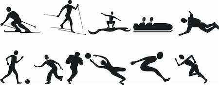 Illustration of Athlete Silouettes - Vector Stock Photo - Budget Royalty-Free & Subscription, Code: 400-03967712