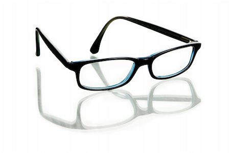 simsearch:400-07774329,k - Glasses with reflection on white background Stock Photo - Budget Royalty-Free & Subscription, Code: 400-03968265