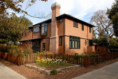 photo picket garden - Shingled house, Palo Alto, California Stock Photo - Budget Royalty-Free & Subscription, Code: 400-03968485