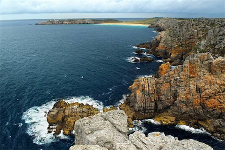 simsearch:632-05759883,k - Scenic view from Pointe de Penhir on Atlantic coast in Brittany, France Stock Photo - Budget Royalty-Free & Subscription, Code: 400-03968736