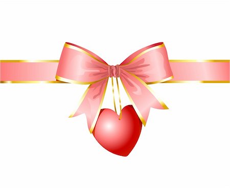 simsearch:400-05719371,k - ribbon and heart / gift of love /  vector Stock Photo - Budget Royalty-Free & Subscription, Code: 400-03969540