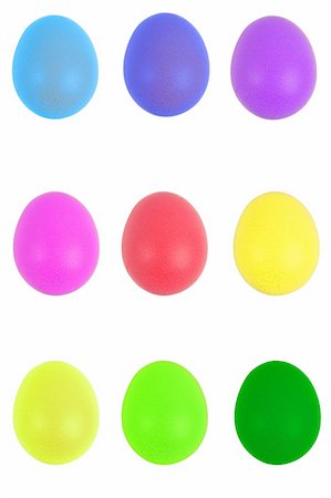 simsearch:825-03628865,k - Colored easter eggs isolated on white background Stock Photo - Budget Royalty-Free & Subscription, Code: 400-03969586