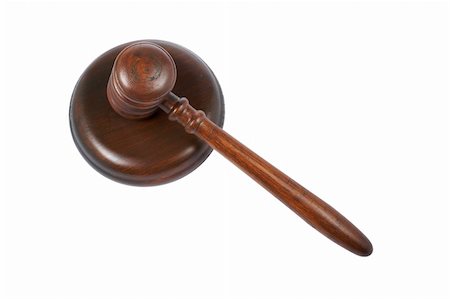 simsearch:700-00028739,k - Wooden gavel from the court isolated on white background Stock Photo - Budget Royalty-Free & Subscription, Code: 400-03960450