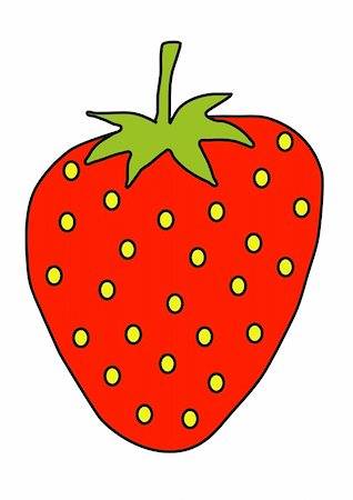 Illustration of a large strawberry Stock Photo - Budget Royalty-Free & Subscription, Code: 400-03960728