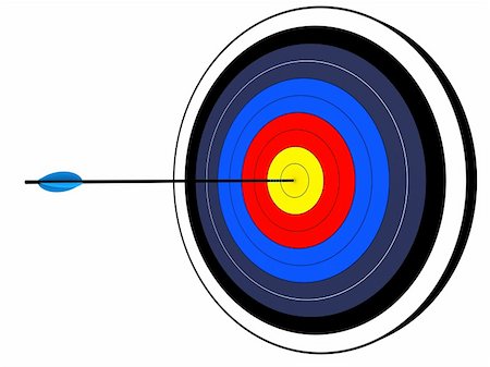 simsearch:400-04600474,k - 3d rendered illustration of a target with an arrow Stock Photo - Budget Royalty-Free & Subscription, Code: 400-03961444