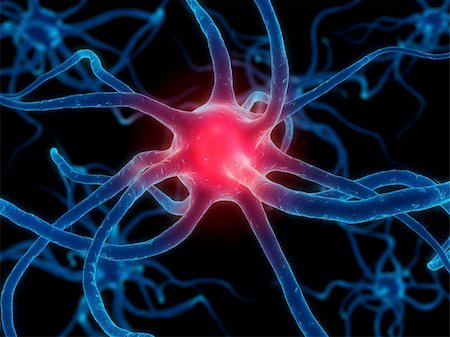 3d rendered close up of an active nerve cell Stock Photo - Budget Royalty-Free & Subscription, Code: 400-03961841
