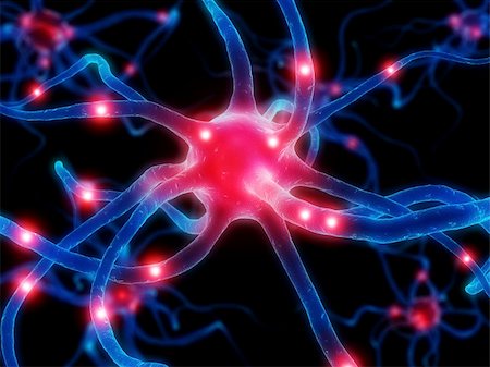 3d rendered close up of an active nerve cell Stock Photo - Budget Royalty-Free & Subscription, Code: 400-03961843