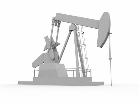simsearch:400-04027574,k - 3d rendered black/white illustration of an oil pump Stock Photo - Budget Royalty-Free & Subscription, Code: 400-03961877