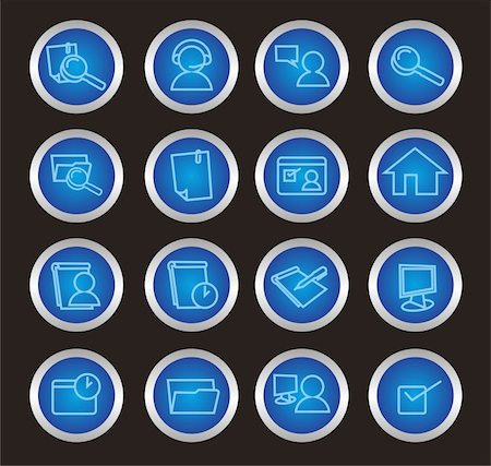 16 Web icons - Set of vector pc buttons Photographie de stock - Aubaine LD & Abonnement, Code: 400-03962078