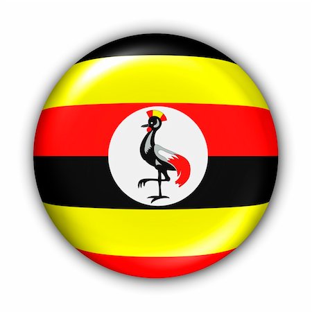 World Flag Button Series - Africa - Uganda (With Clipping Path) Stock Photo - Budget Royalty-Free & Subscription, Code: 400-03963834