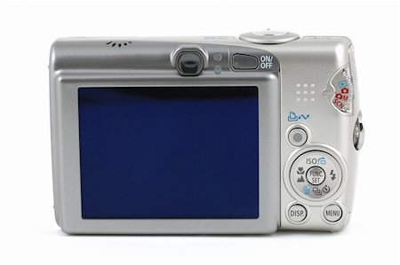 simsearch:400-04294580,k - Compact digital camera in isolated white background Stock Photo - Budget Royalty-Free & Subscription, Code: 400-03977492