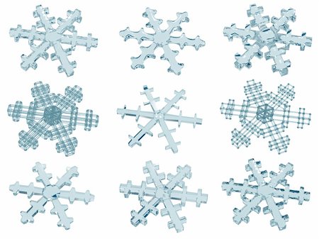simsearch:400-07053830,k - Icy snowflakes. Please see some similar pictures from my portfolio Stock Photo - Budget Royalty-Free & Subscription, Code: 400-03978931