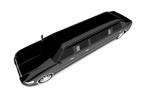 simsearch:400-05034481,k - 3d rendered illustration of a black limousine Stock Photo - Budget Royalty-Free & Subscription, Code: 400-03979574