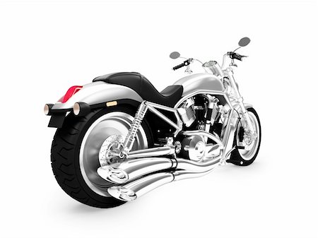 simsearch:400-03927951,k - isolated motorcycle on a white background Stock Photo - Budget Royalty-Free & Subscription, Code: 400-03979789