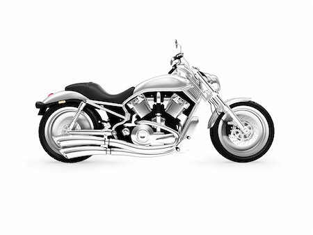 isolated motorcycle on a white background Stock Photo - Budget Royalty-Free & Subscription, Code: 400-03979793
