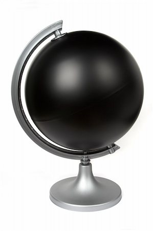 Black school globe, blank for drawing on it. Stock Photo - Budget Royalty-Free & Subscription, Code: 400-03971351