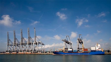 simsearch:700-02757233,k - Cranes and carriers in the Port of Rotterdam Stock Photo - Budget Royalty-Free & Subscription, Code: 400-03971634