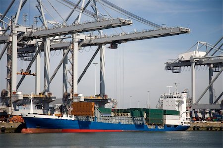 simsearch:700-02757233,k - Cranes and carriers in the Port of Rotterdam Stock Photo - Budget Royalty-Free & Subscription, Code: 400-03971637