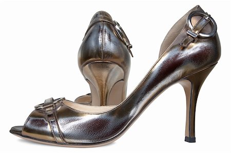 simsearch:400-06070695,k - Fashionable graceful female shoes on a white background Foto de stock - Super Valor sin royalties y Suscripción, Código: 400-03971669
